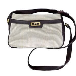 Aigner small straw crossbody bag